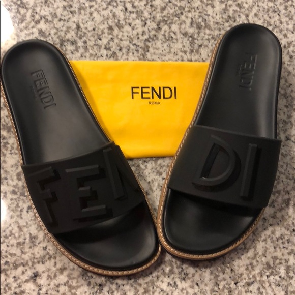 fendi rubber slides